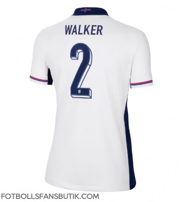 England Kyle Walker #2 Replika Hemmatröja Damer EM 2024 Kortärmad